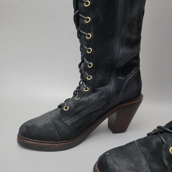 Stylish Black Over the Knee Boots - Picture 4 of 16